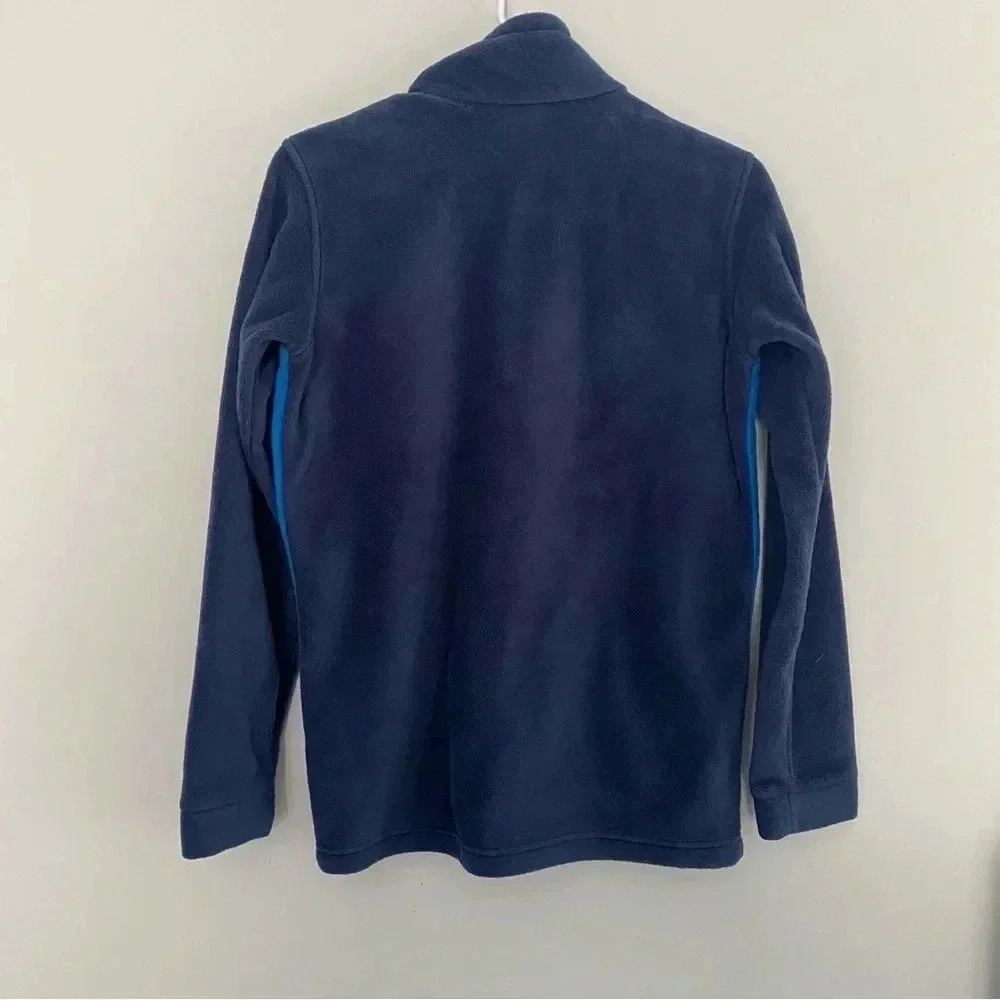 Boys Columbia Full Zip Fleece Jacket 2 Tone Blue Size L - Picture 2 of 3